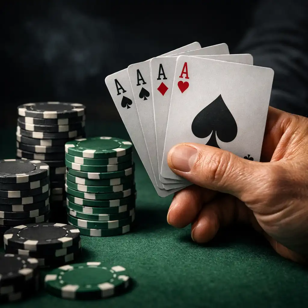 Gros plan sur des cartes à jouer et des jetons de poker